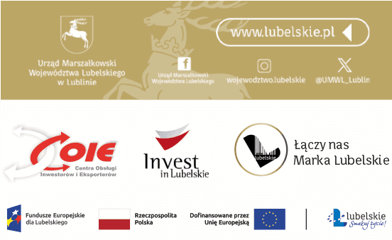 Urząd Marszałkowski Województwa Lubelskiego, COIE, Invest in Lubelskie, Marka Lubelskie, Fundusze Europejskie dla Lubelskiego